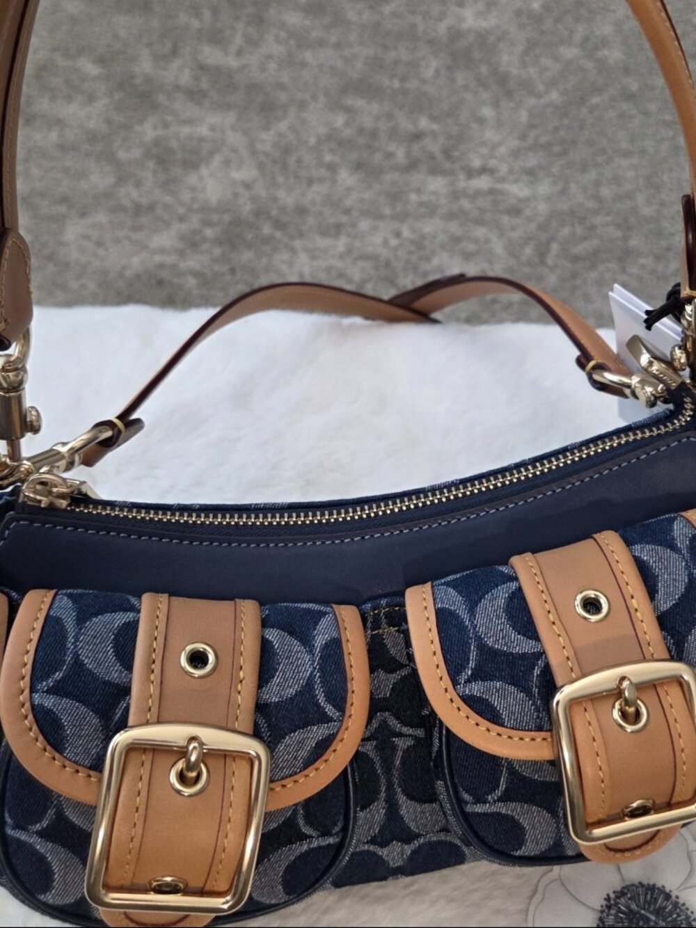 Coach Ashton Baguette Bag In Signature Canvas